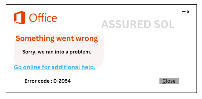 Error-code-0-2054 solutions