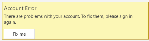 account sign in issue